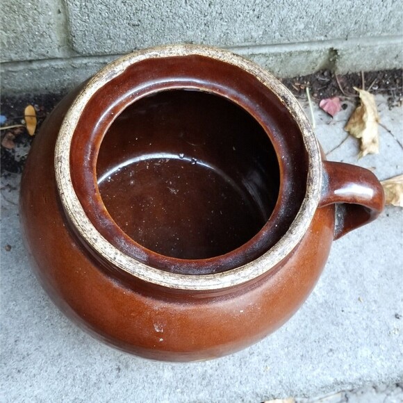 Antique Robinson Ransbottom 3 Quart Stoneware Earthenware Bean Pot Crockery - Picture 6 of 7